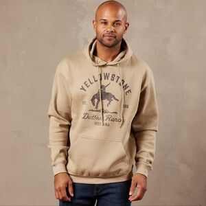 Yellowstone Dutton Ranch Mens XL Brown Hoodie Sweatshirt